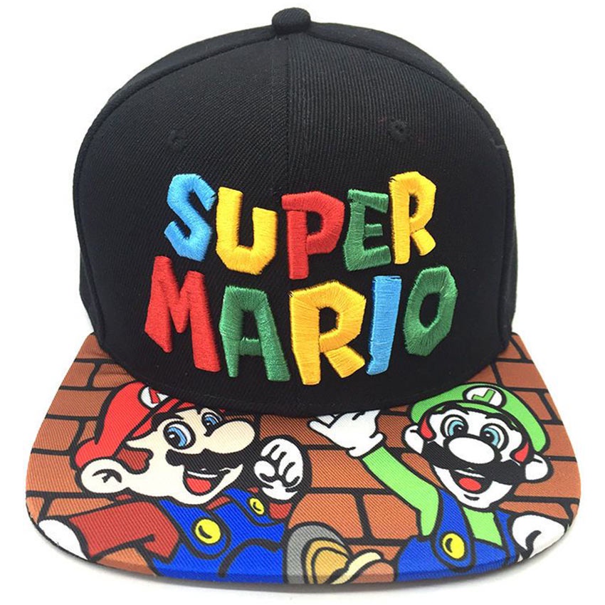 Topi Mario Bros Super Luigi Bros M L Letter Printed Cosplay Kartun Topi Baseball Untuk Anak Dewasa Hat