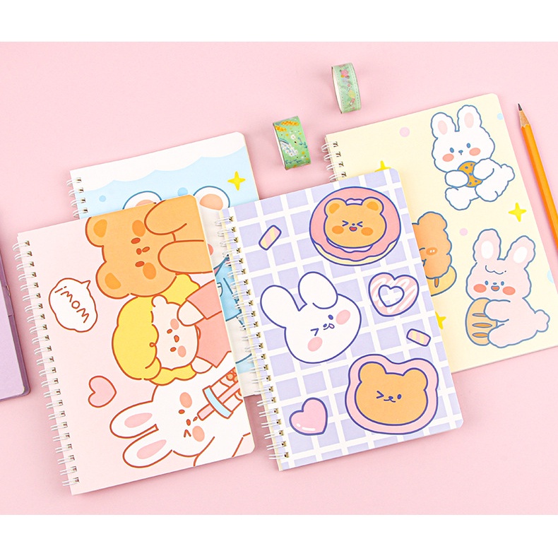 

GULAGULA - BINDER BOOK A5 BEAR RABBIT | BUKU BINDER POLOS BERGARIS LUCU UKURAN A5 | JOURNALING | DIARY | BUKU LES ANAK | JURNAL | SCRAPBOOK | BINDER