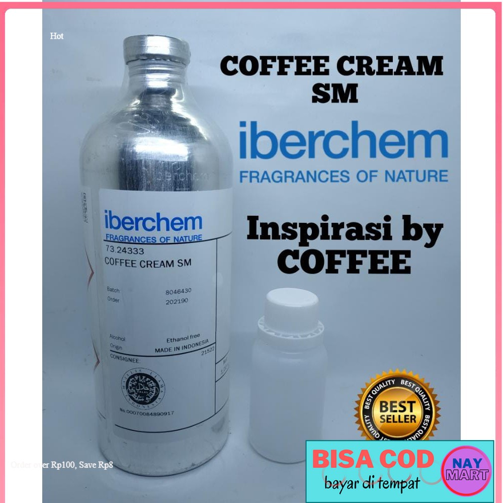 PARFUM COFFEE CREAM SM BIBIT PARFUM KEMASAN 100ML, BY IBERCHEM, inspirasi by cofee PARFUME MURAH