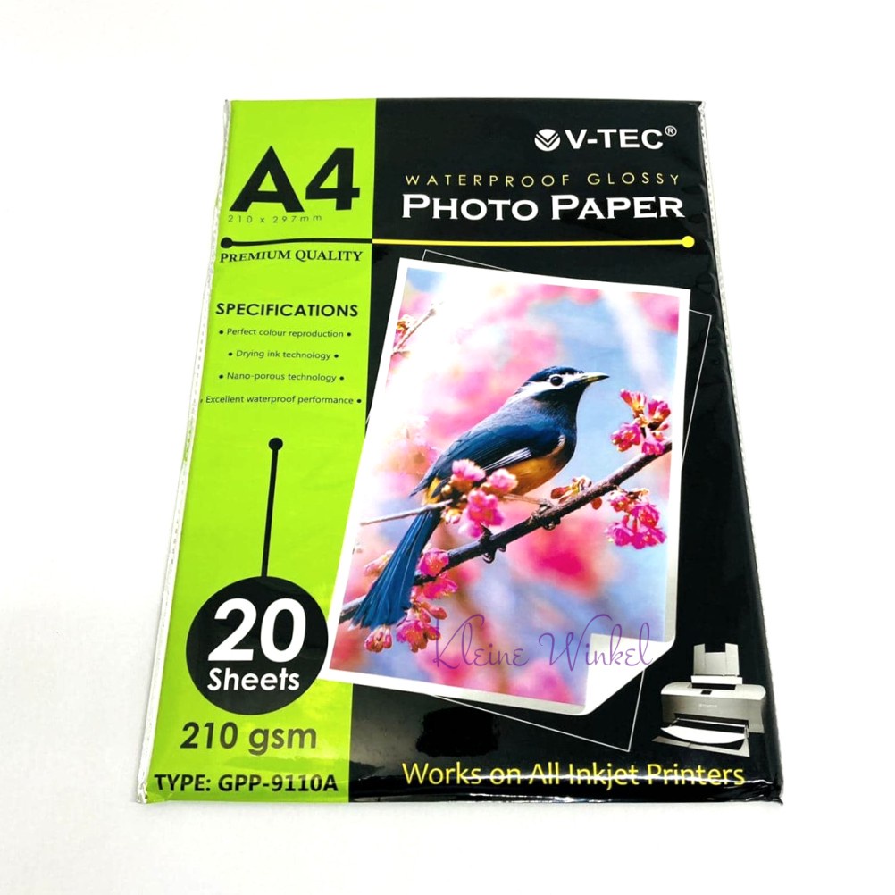 Kertas Print Glossy Photo Paper A4 VTec