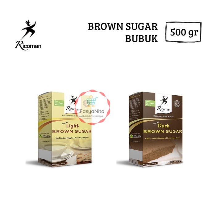 

Ricoman Brown Sugar Bubuk 500 gr [Light / Dark] - Dark - FasyAnita Mart Denpasar