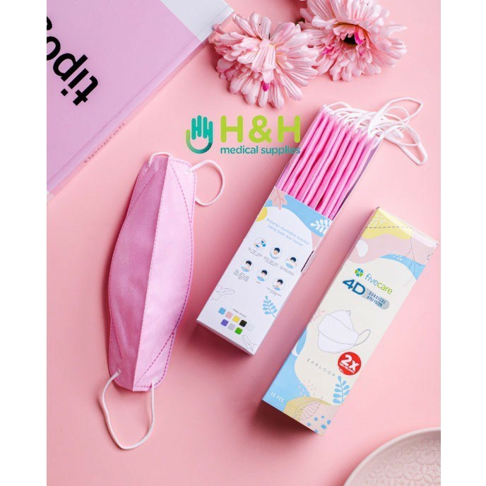 ✨LARIS✨ -Masker Five care 4D Headloop / Masker Jilbab Five Care 4D / Headloop - Hitam