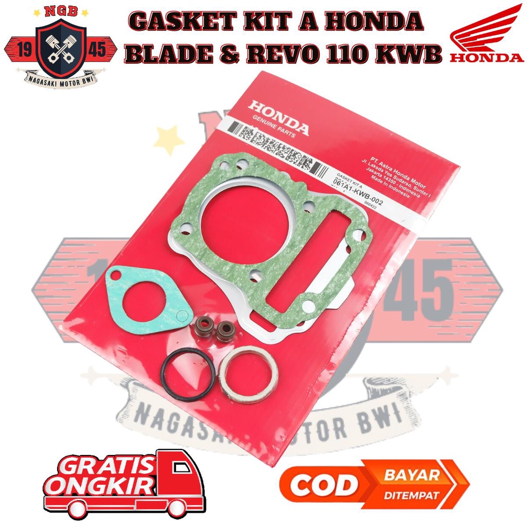 Top Set motor Honda Blade / Paking Blok Mesin Honda Revo 110 KWB