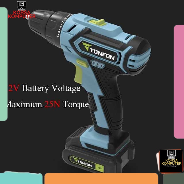 Bor Listrik Portable Wireless Electric Cordless Drill Bor Listrik 12V Bor Electric Tool Kit