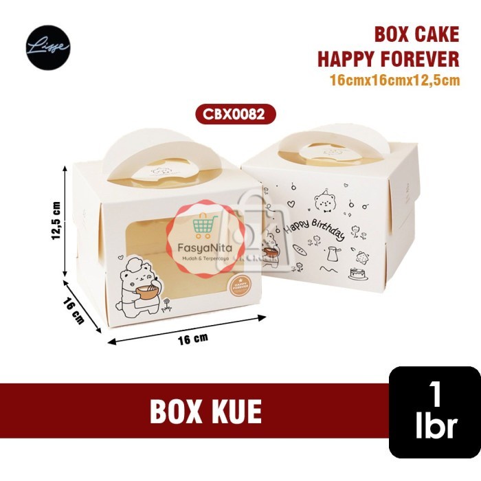

Box Kue Ultah Happy Birthday Forever Dus Korea Cake (1 lbr) - Putih Motif - FasyAnita Mart Denpasar