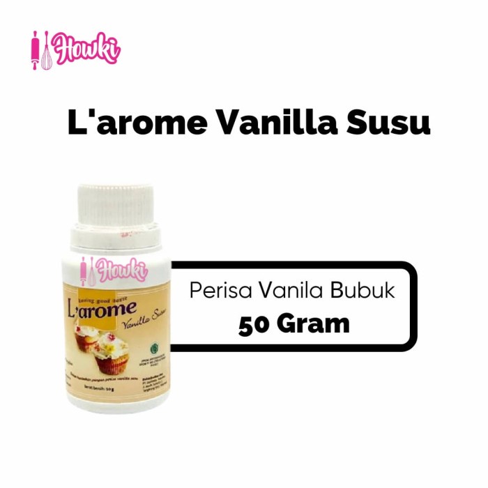 

New Produk Terlaris Larome Vanila Susu 50 gr / Perisa Vanila