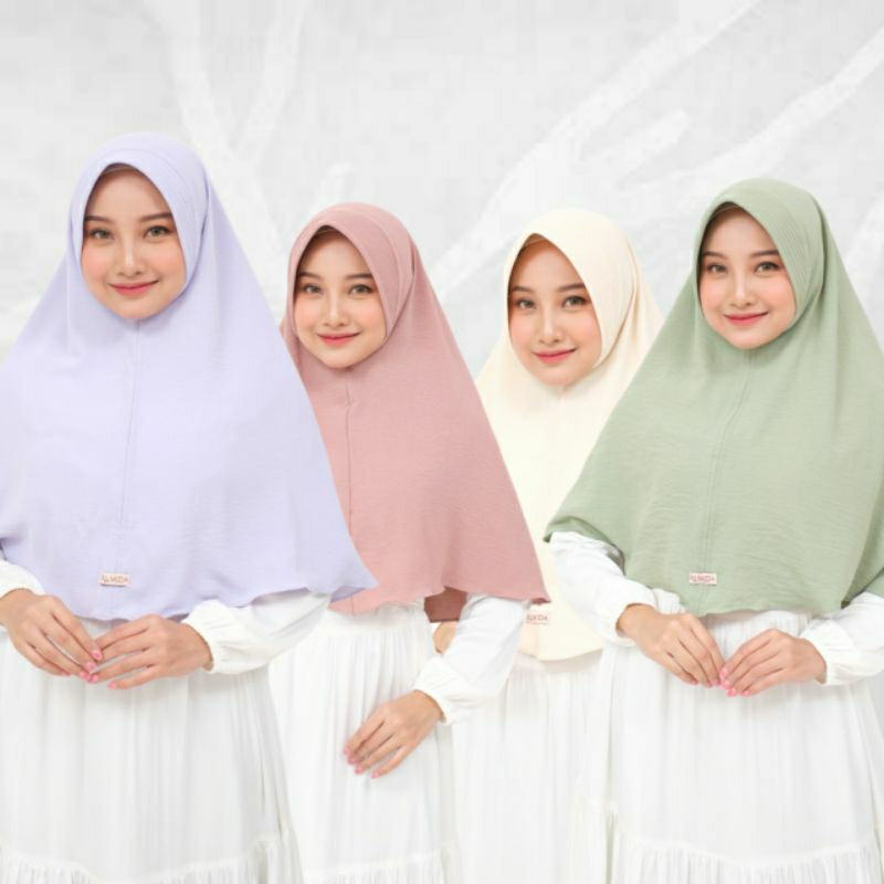 PJ- Bergo Ped Antem Jilbab Instan size M Hijab Crinkle Airflow Premium