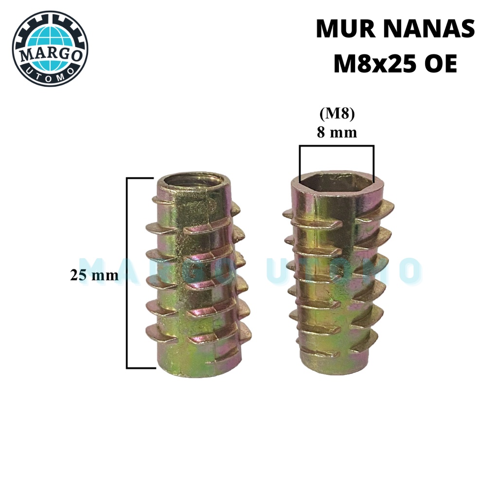 Mur Nanas Mur Tanam OE M6x20