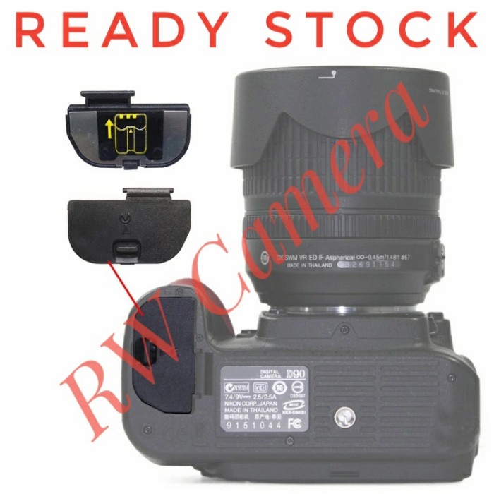 Tutup Baterai Nikon D90 D50 D70 D70s D80 Door Battery Lid Baterei Batre Batere