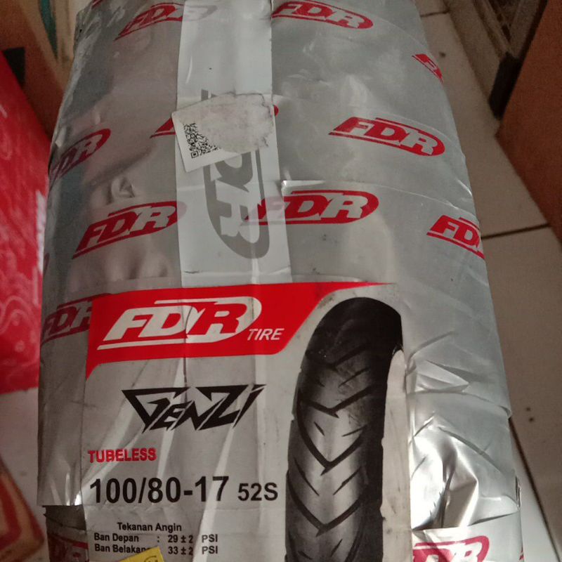 FDR Genzi 100/80-17 Ban Luar FDR Tubeless Ring 17 Ban Motor Sport Bebek FDR Genji 100 80 Ring 17 Tub