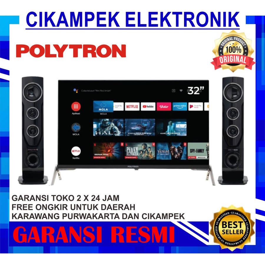 TV LED POLYTRON PLD 32TAG5959 SMART ANDROID TV 32 INCH CINEMAX