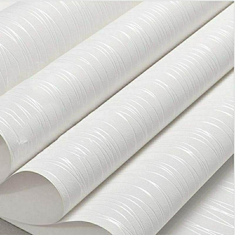 WALLPAPER DINDING SERAT POLOS PUTIH