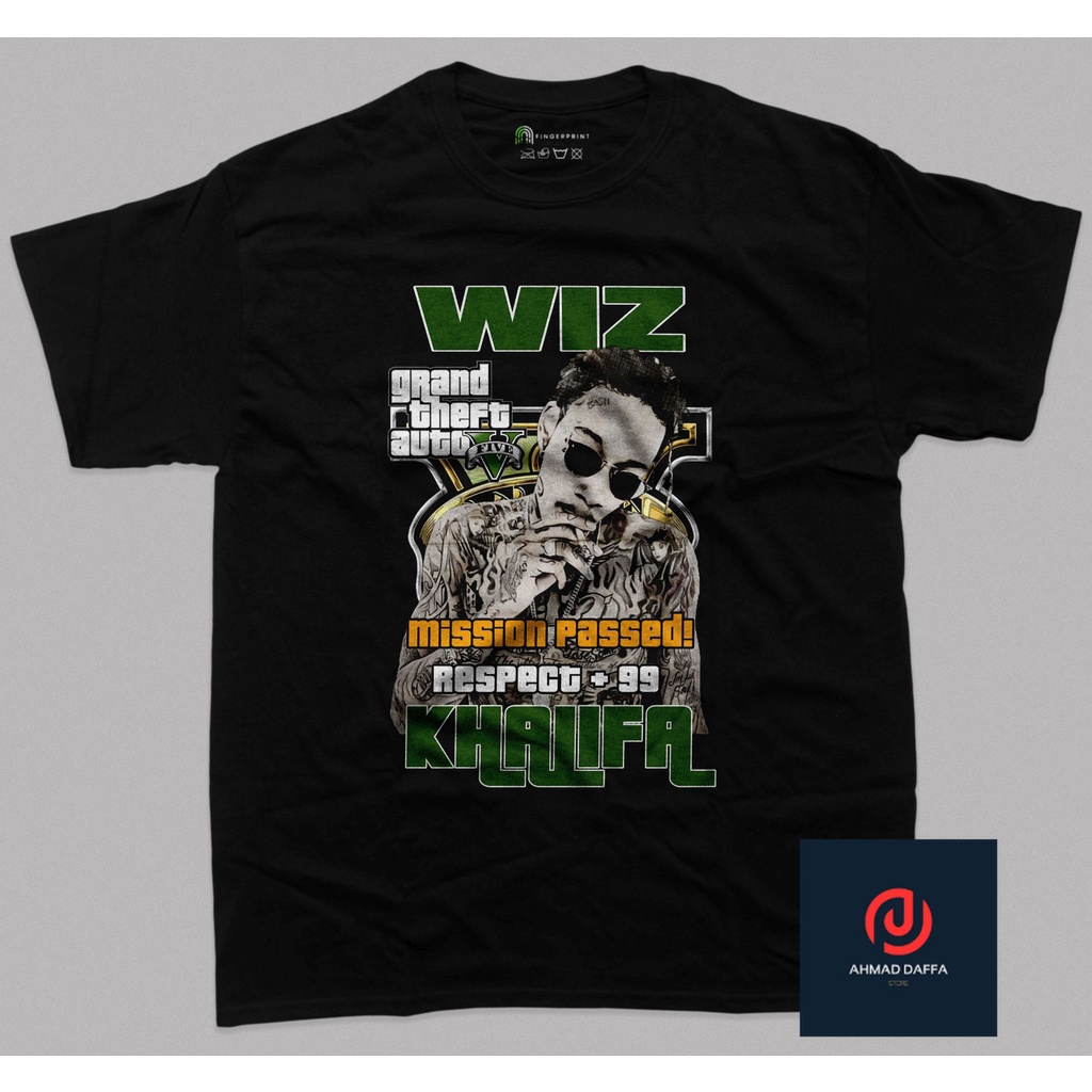 VINTAGE - Wiz Khalifa T-Shirt - Baju - Kaos - Baju Kaos Vintage - Cotton Combed 24s