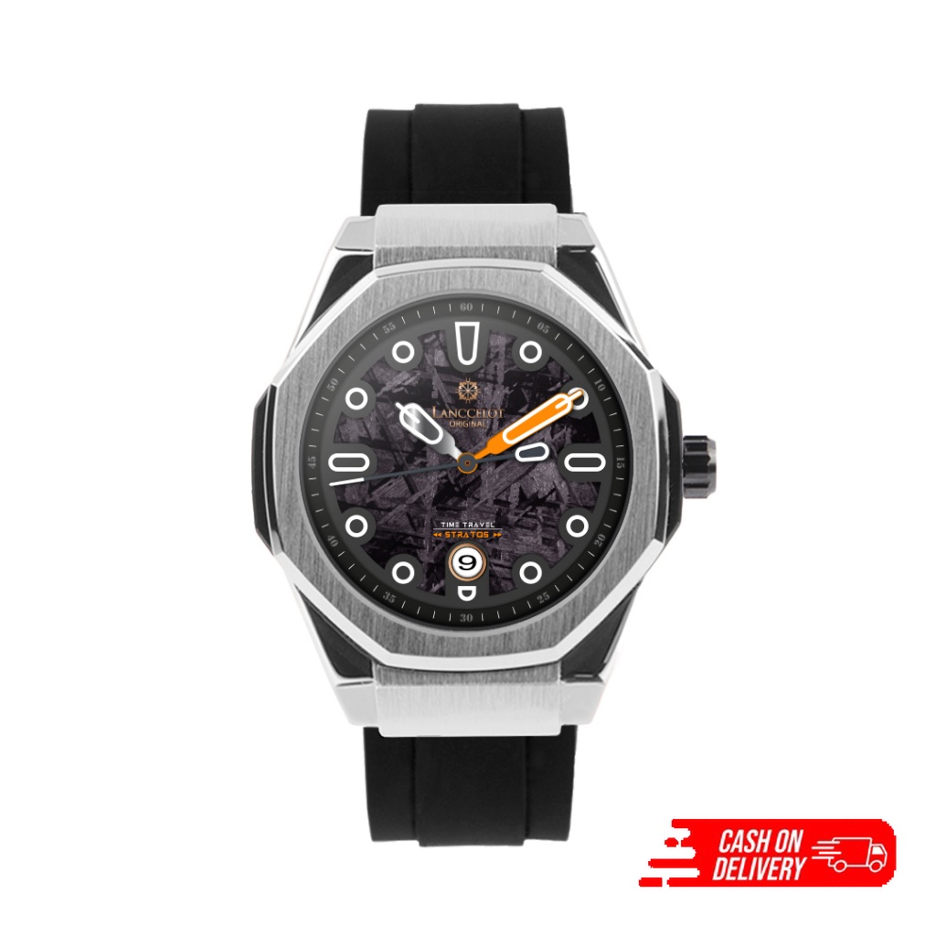 (COD) Jam Tangan Lanccelot Time Travel Rubber of Orbit Pria
