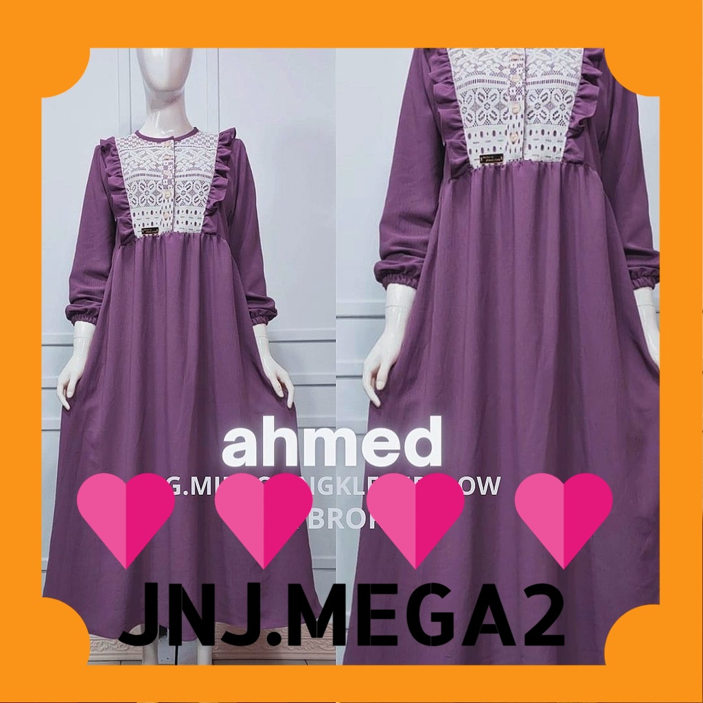 11.11 BIG SALE GAMIS MIDI CRINGKLE AIRFLOW PREMIUM/GAMIS KRINGKEL MIX BROKAT/GAMIS SAGE MIDI DRESS B