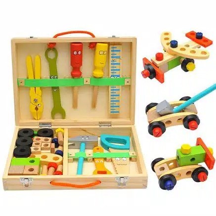 ✨COD✨ -Mainan Edukasi Anak Wooden Tool Box