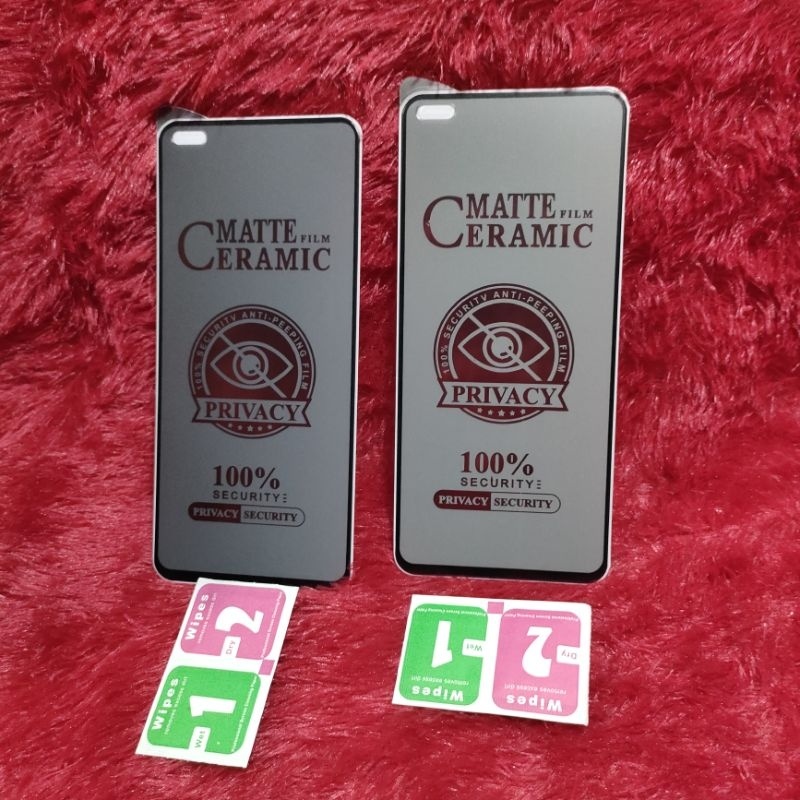TG SPY Tempered Glass  Realme 6 Pro Anti Gores Ceramic Spy Matte Privacy faridacell Anti SPY di lapa