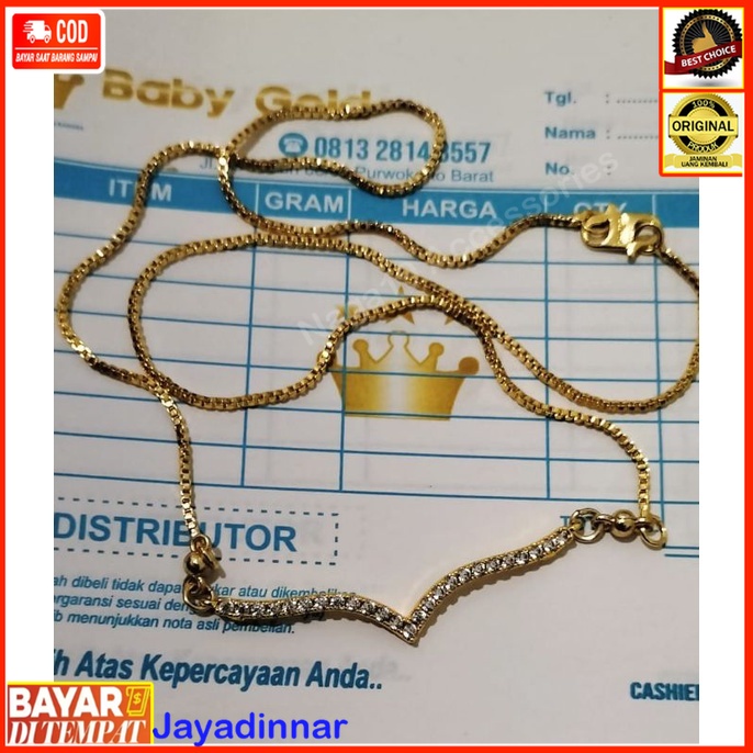 Kalung  emas asli ada surat dari toko