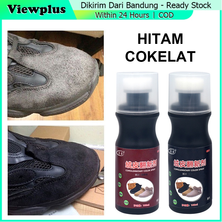 100ml Cat Sepatu Suede Nubuck - Cat Canvas Suede Dye Semir Sepatu Cair Netral Suede