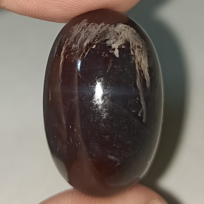 Natural Batu Akik 2740 Yin Yang Air Pelangi Liontin Gambar Unik Antik
