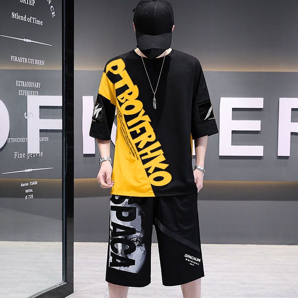 Baju Setelan Outfit Pria Kekinian 1 Set Lengkap Keren