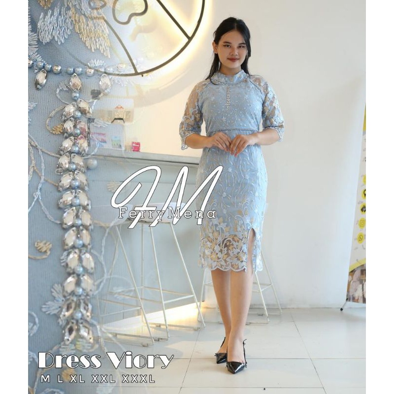 Terbaru Dress Viory | Dress Pesta Natalan | Dress Natal | Dress Natal Jumbo Ld 120 XXXL | Dress Till