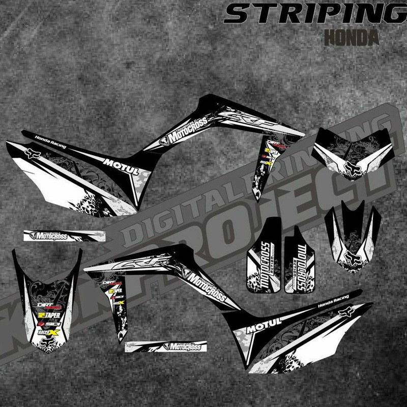 (COD) STIKER MOTOR CRF Sticker Variasi STRIPING LIS MOTOR HONDA CRF 04 RACING TERLARIS CRF SUPERMOTO