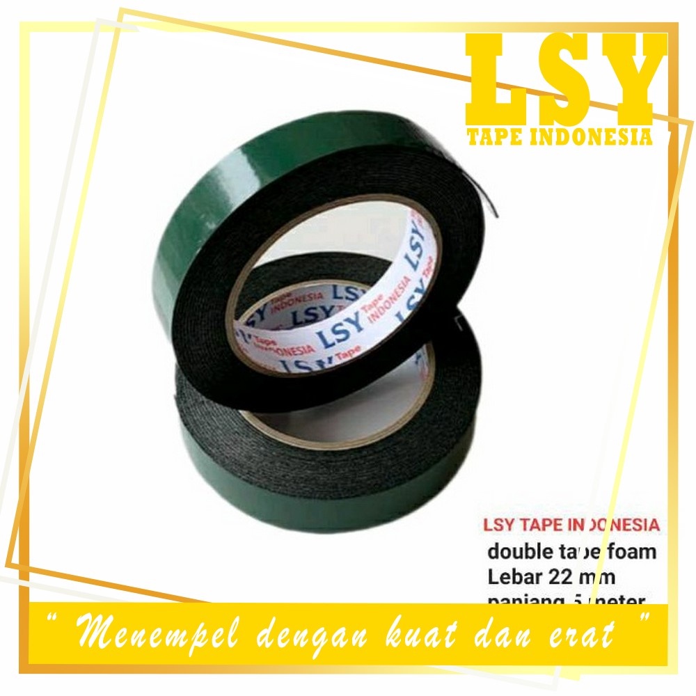 

LSY Double Tape Foam 22mm x 5meter Full | Isolasi Tape Double Foam 5m