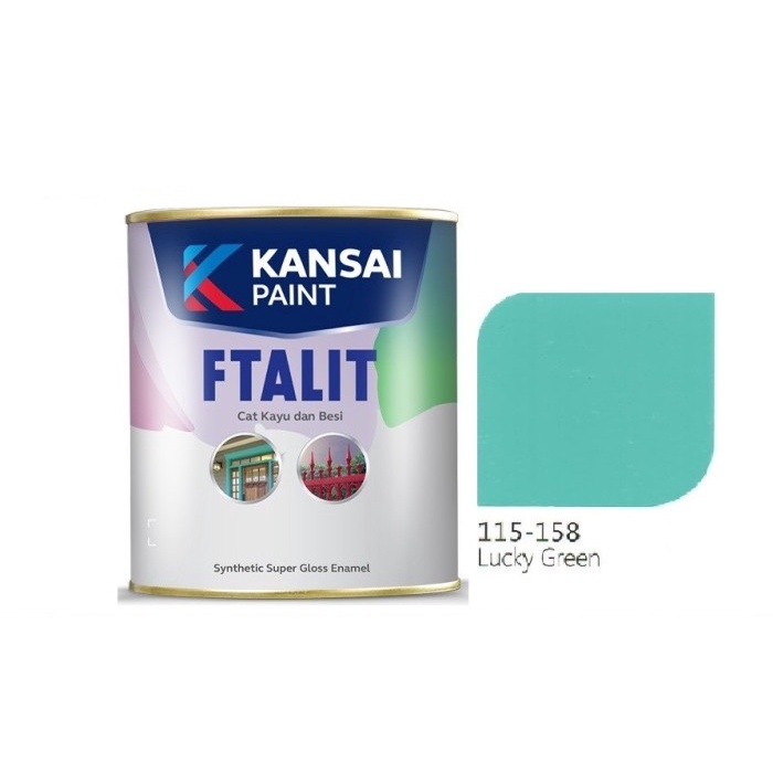 Cat Ftalit 158 Lucky Green Kansai 1 Ltr / Cat Kayu & Besi / Cat Biru