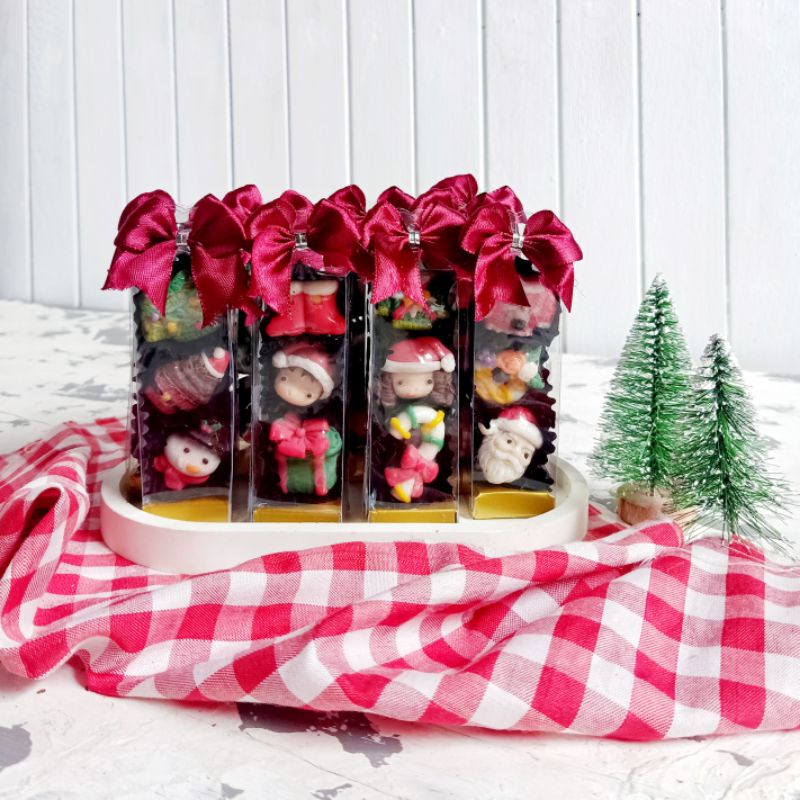 

(Min 4 pcs) isi 3 kado coklat natal karakter isian goodiebag hampers souvenir kado hadiah merry Christmas