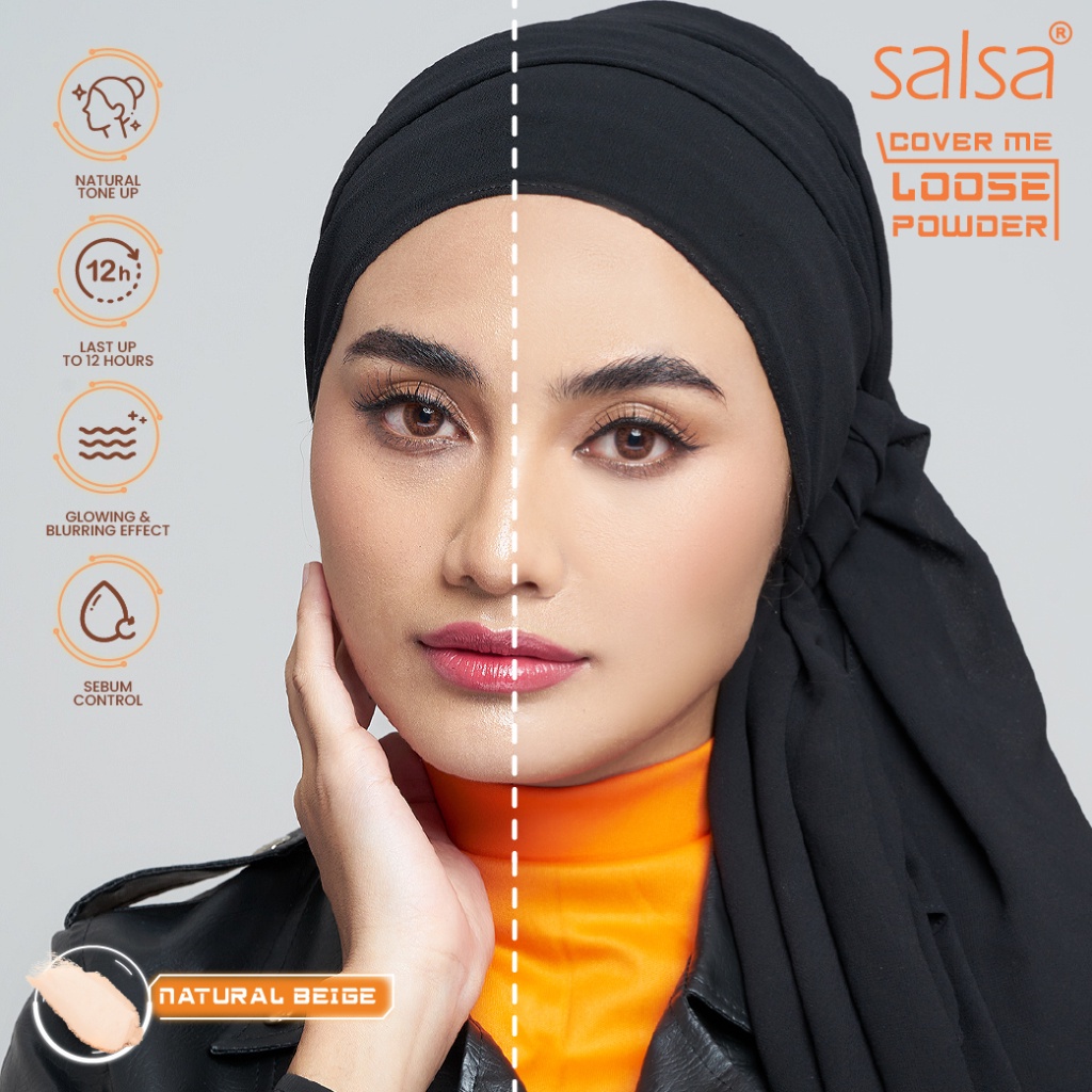 OM Salsa Cover Me Loose Powder - Bedak Tabur Oil Sebum Control Tahan Lama 12 Jam Setting Face Powder Natural Translucent