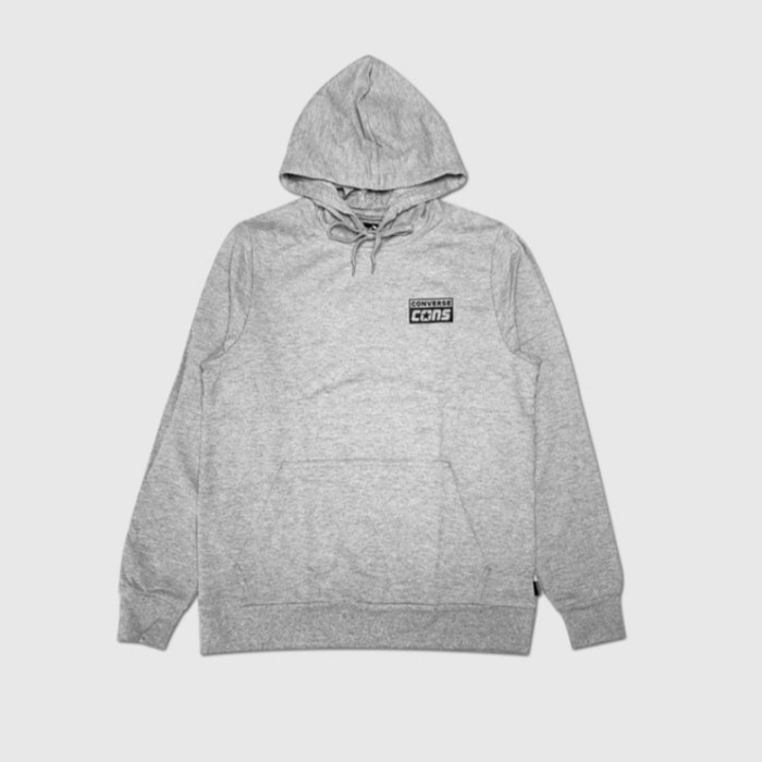Jaket Pria Converse Cons Fullover Hoodie Grey White Original MJ2062035