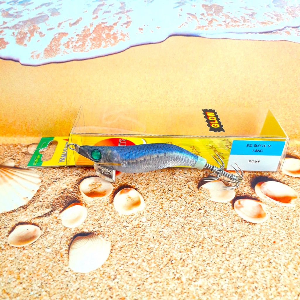 R 1.8 BIRU ABU GLOW Yamashita EGI Sutte 54mm 5gr umpan cumi lure ORIGINAL