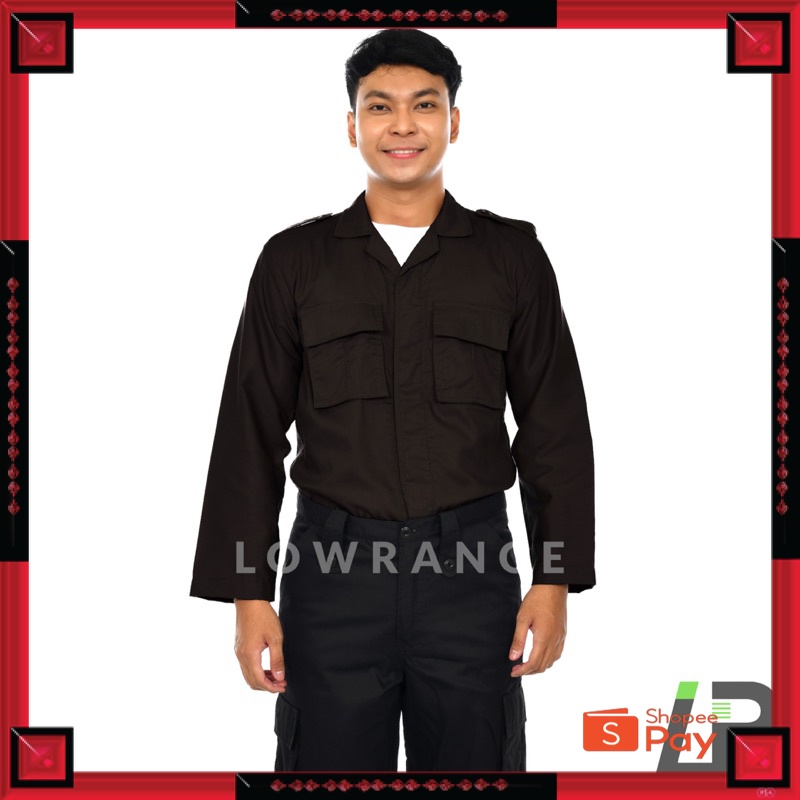 12.12 SERAGAM SALE / SERAGAM PDL HITAM BRIMOB / SECURITY LAPANGAN COD MURAH PROMO