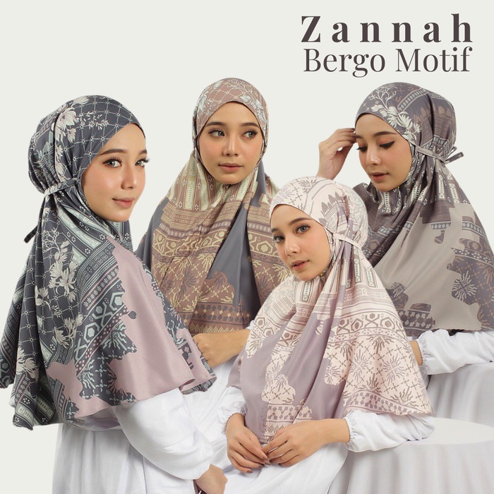 Hijab Instant Bergo Motif Maxmara Silk  - Cloudrust