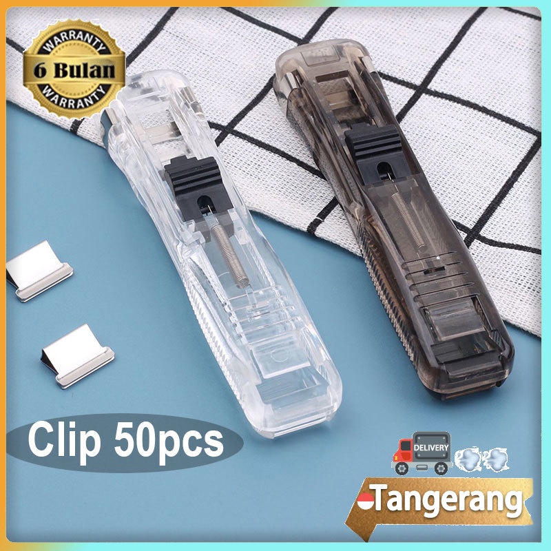 

Nusign Fastener / Binder Clip+50pcs Clips Penjepit Kertas Otomatis Klip Portable