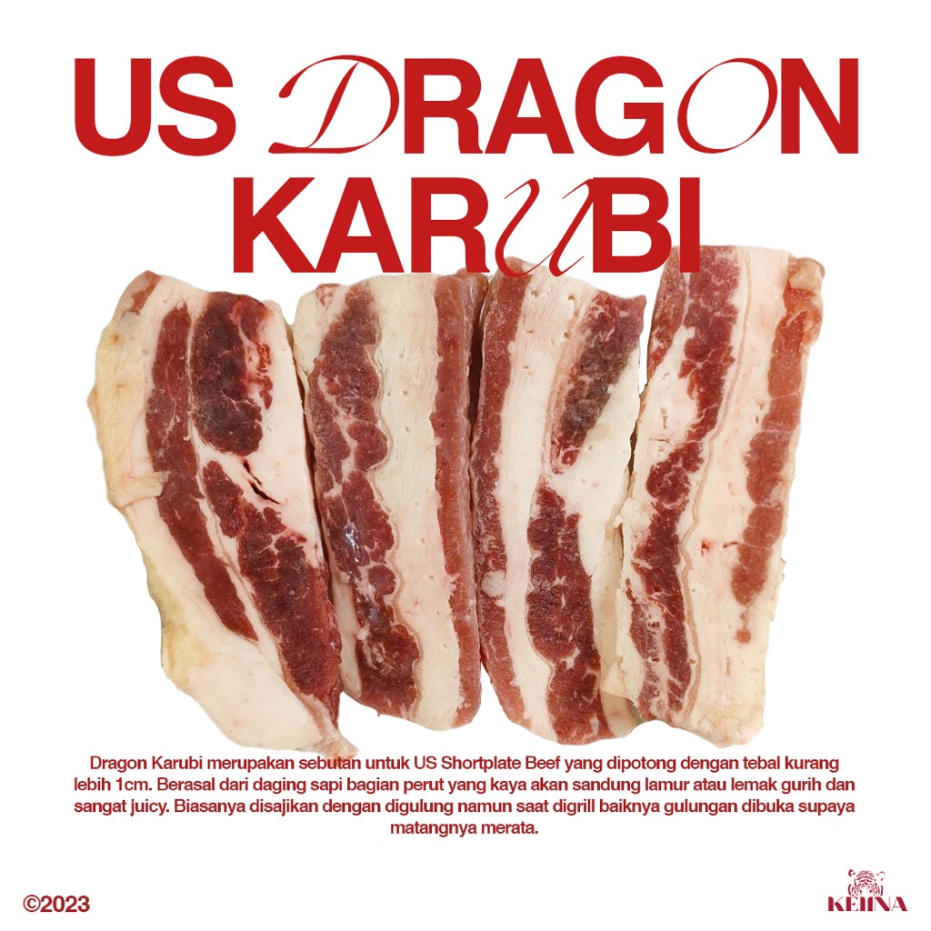 

COD Daging Sapi Beef US Dragon Karubi Shortplate Slice