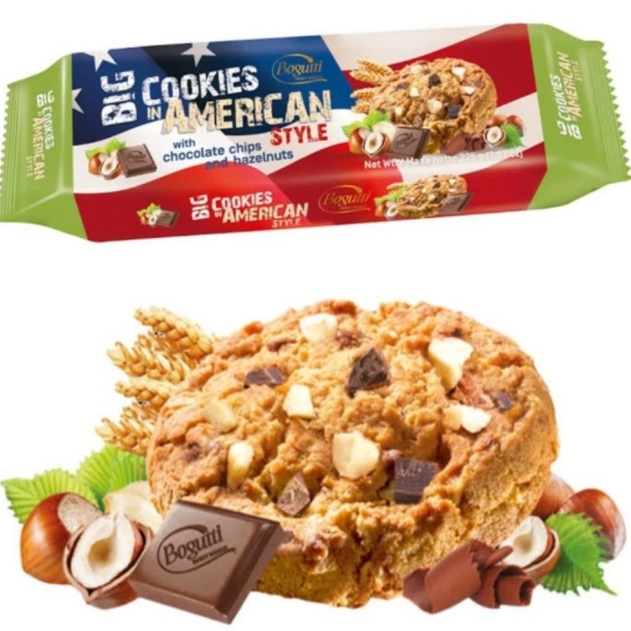 

Cookies in American Style with chocolate and Hazelnut Bogutti 120gr