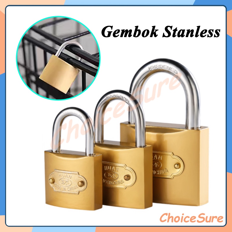 Gembok Stanless Anti Karat / Gembok Rumah Pagar Gembok nekel