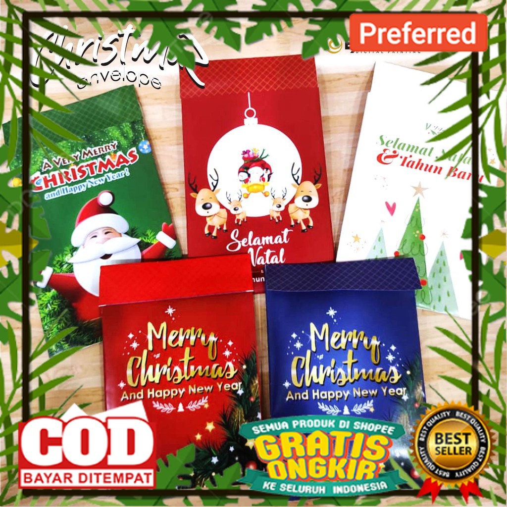 

AMPLOP NATAL TERMURAH (BISA CUSTOM)// Kostum Natal / Tahun Baru / HARBOLNAS / PROMO 12.12