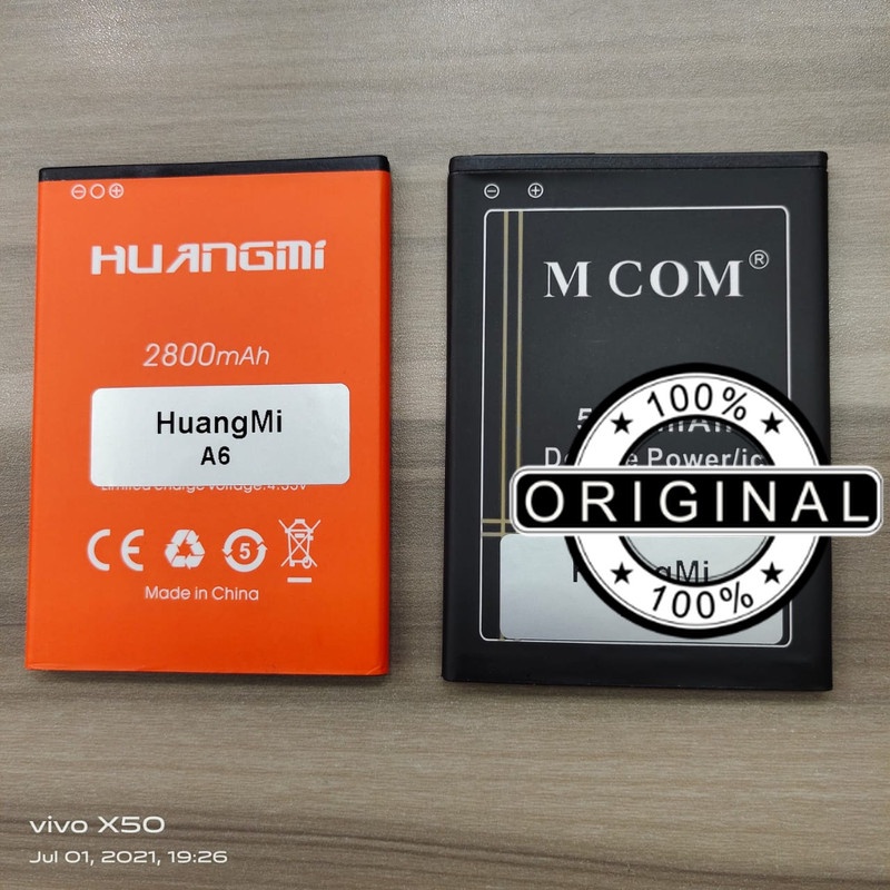 Battery Batere Batre Baterai Double Power Mcom HuangMi Huang Mi A6 Kapasitas 5000 Mah
