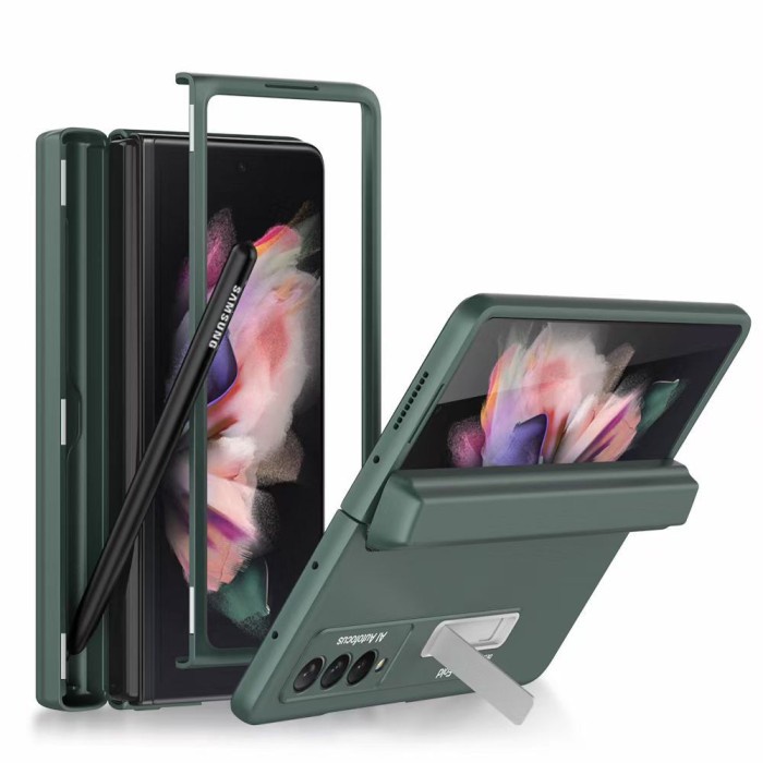 SAMSUNG Z FOLD 3 FOLD3 5G ORIGINL Hard Case Matte Kickstand Magnetic