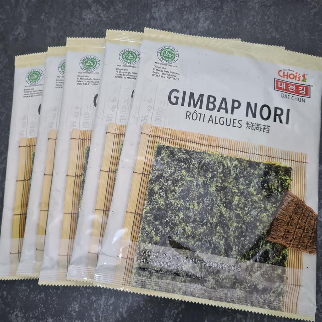 

Dae Chun Gimbap Nori Seaweed Korea Sushi Rumput Laut (10 Lembar)