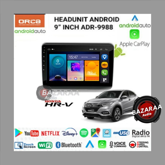 Head Unit Android ORCA 10 Inch HONDA HRV New Standard