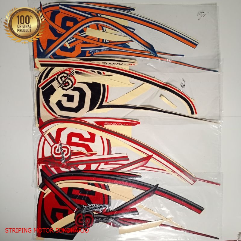(ORI) Striping Sticker Honda Scoopy Sporty 2014 2015 kualitas original