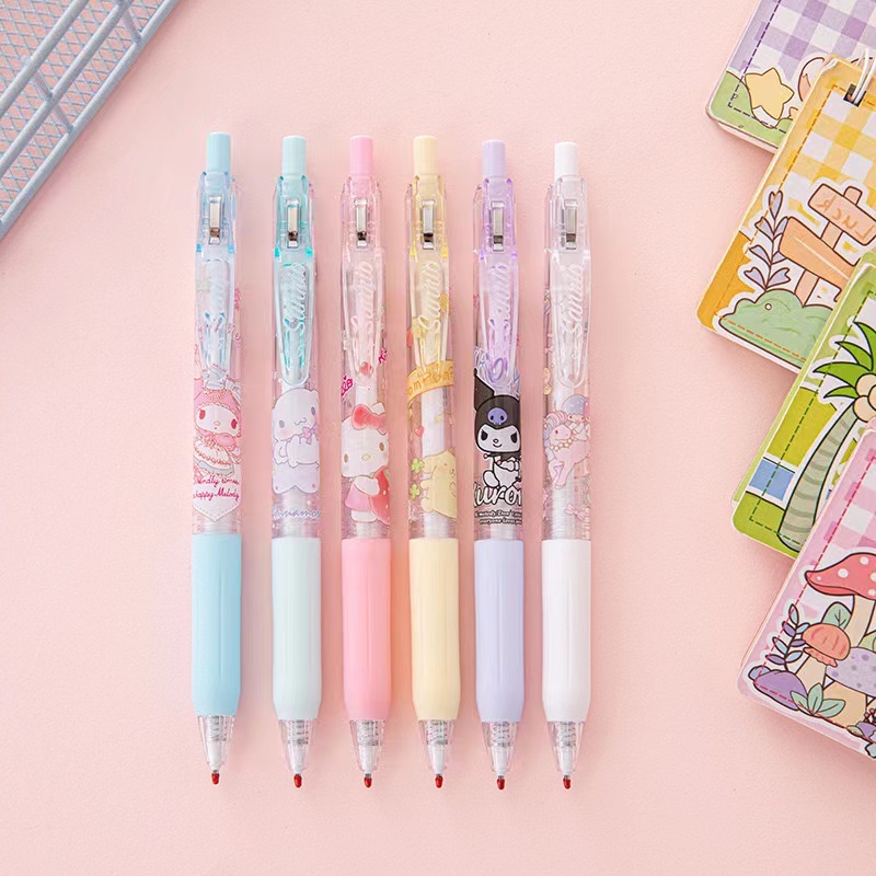 

Penal Gel Mekanik 6Pcs Pena Gel ST 0.5mm /Pena Neutral Mekanik 0.5 Sanrio Kuromi Cinnamorol Melody Hello Kitty,Hitam dan Merah