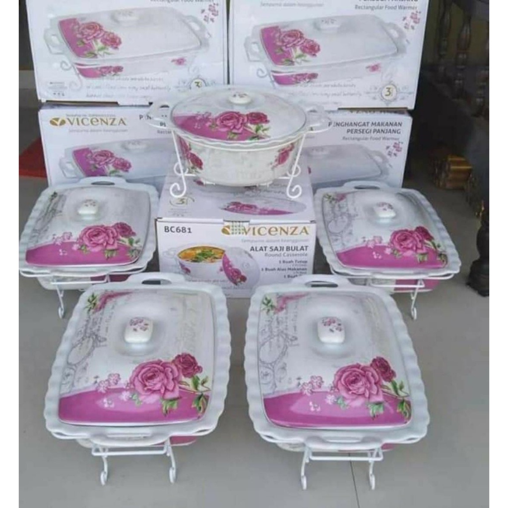 Prasmanan vicenza motif Eternity/basi perasmanan keramik 1 set isi 5 motif bunga