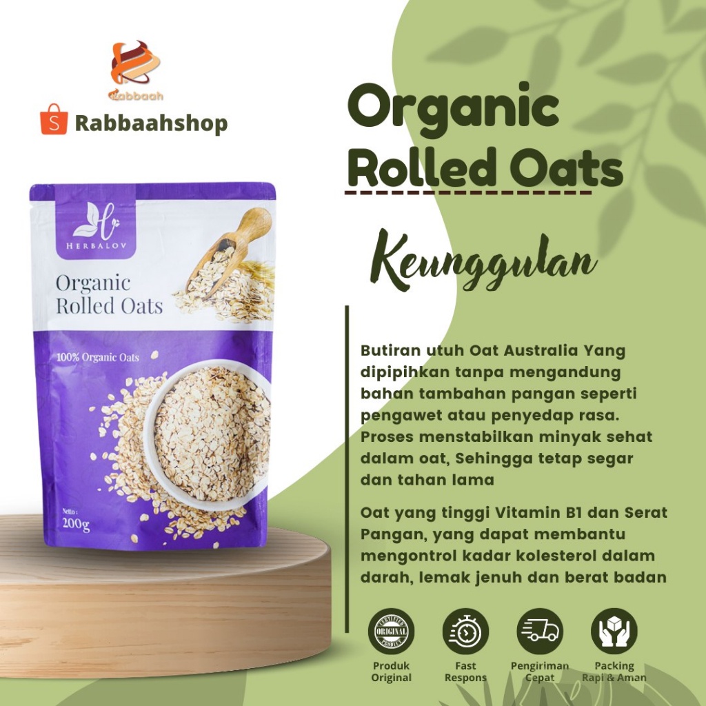 

HERBAMOUR STOKIS - HERBALOV ROLLED OAT MAKANAN UNTUK DIET MENGONTROL BERAT BADAN GULA DARAH DAN MENJAGA KESEHATAN PENCERNAAN DIET SEHAT DBH JSR