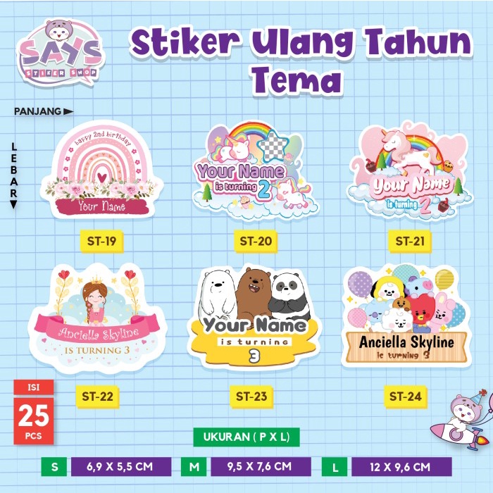 

PART 3 Cetak Stiker Label Ulang Tahun / Birthday Sticker Custom - S