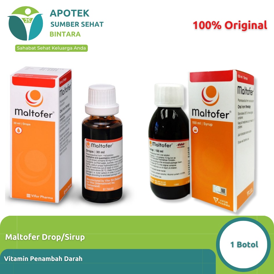 COD Maltofer Drop/Sirup Vitamin Tambah Darah Bayi/Anak
